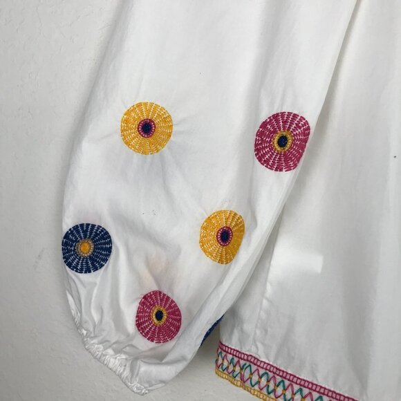 Madewell White Off-Shoulder Embroidered Top Size X-Small - Picture 8 of 12